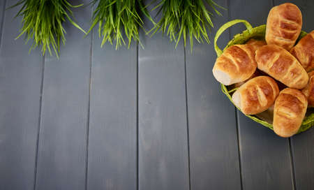 Typical sweets called milk bread. Traditionally baked and homemade with butter and sourdough.