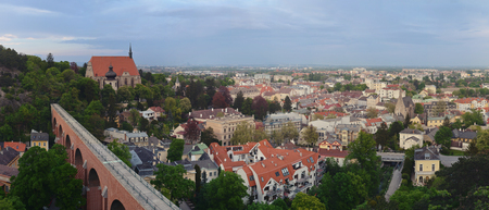 Modling, Austria - April 21, 2014: Panorama of austrian historical city
