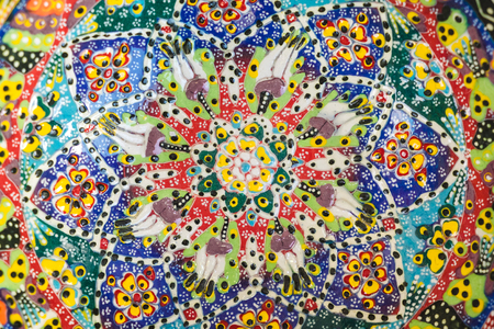 Classical turkish ceramic decoration for souvenir on the marketの写真素材