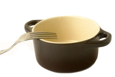 Mini casseroles individual which makes it possible individually to simmer a dish while adding an original character to the presentation.の写真素材