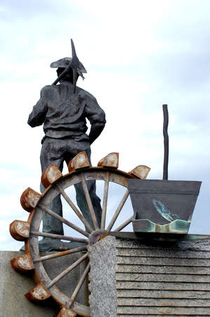 Monument with the Australian gold diggersの写真素材