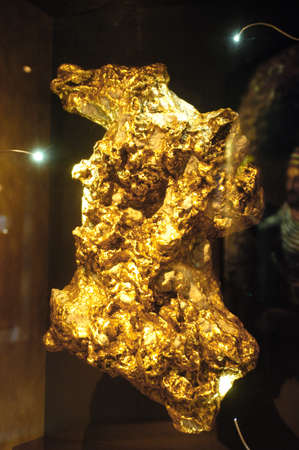 The museum of the gold of Ballarat in Australia in Victoria where all the history of the gold and marvellous gold nuggets of impressive size is.の写真素材