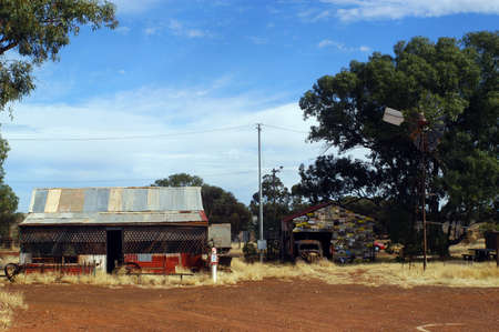 phantom city of Leonora in the Australia Western which was used to place the blue-collar worker of the goldmine, city now given up and preserved in the state as if the inhabitants had disappearedのeditorial素材