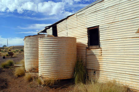 phantom city of Leonora in the Australia Western which was used to place the blue-collar worker of the goldmine, city now given up and preserved in the state as if the inhabitants had disappearedの写真素材