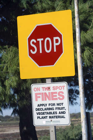 control vehicles entering the Australia Westernの写真素材