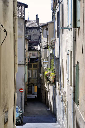 Sommieres in the French department of Gardの写真素材