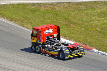 Ales - France - Grand Prix of France trucks May 25th and 26th, 2013 on the circuit of the Cevennes.のeditorial素材