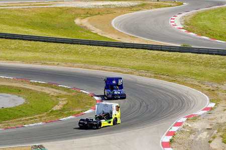 Ales - France - Grand Prix of France trucks May 25th and 26th, 2013 on the circuit of the Cevennes.のeditorial素材