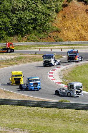 Ales - France - Grand Prix of France trucks May 25th and 26th, 2013 on the circuit of the Cevennes.のeditorial素材