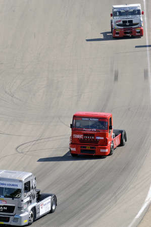 Ales - France - Grand Prix of France trucks May 25th and 26th, 2013 on the circuit of the Cevennes.のeditorial素材