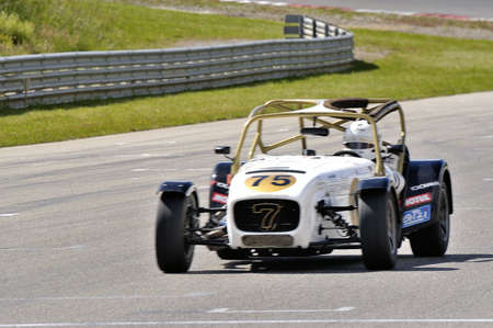 chases of Caterham on the circuit of the Cevennes with Ales in the French department of Gard the May 24th and 25th, 2013. On the circuitのeditorial素材