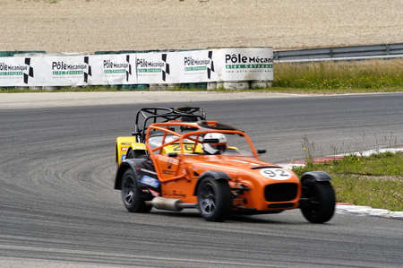 chases of Caterham on the circuit of the Cevennes with Ales in the French department of Gard the May 24th and 25th, 2013. On the circuitのeditorial素材
