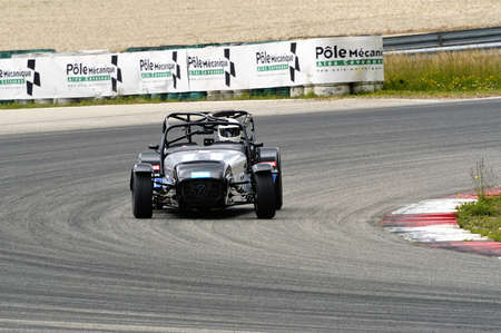 chases of Caterham on the circuit of the Cevennes with Ales in the French department of Gard the May 24th and 25th, 2013. On the circuitのeditorial素材