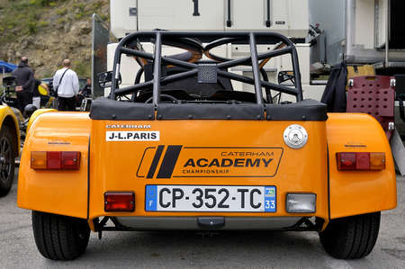 chases of Caterham on the circuit of the Cevennes with Ales in the French department of Gard the May 24th and 25th, 2013. のeditorial素材