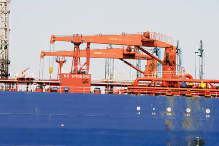 quay tanker to discharge its cargo in France with the wearing of Fos-sur-Mer beside Marseille