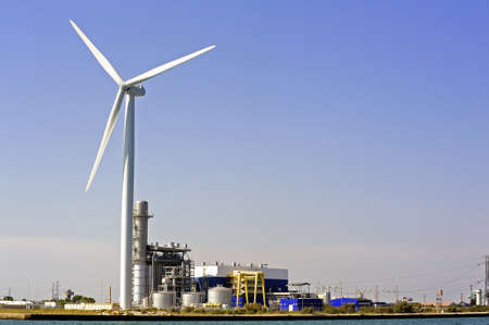 Industry on the wearing of Fos-sur-Mer beside Marseille の写真素材