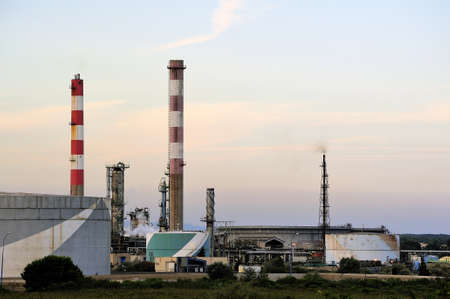 French oil refinery in Fos on sea beside Marseille 
