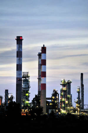 French oil refinery in Fos on sea beside Marseille 