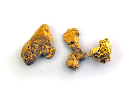 gold nugget in the studio very closeの写真素材