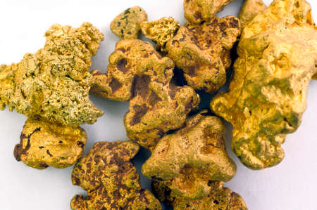 gold nugget in the studio very closeの写真素材