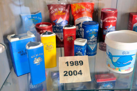 Showcase the collection of packaging of sea salt in society Whale since the inception of the company...