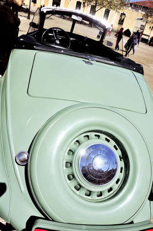 Peugeot 302 manufactured from 1936 to 1938 photographed the rally of vintage cars Town Hall Square...