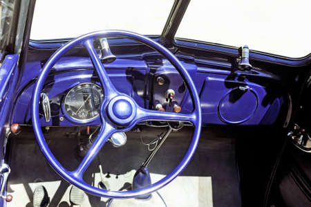 Peugeot 302 manufactured from 1936 to 1938 photographed the rally of vintage cars Town Hall Square...