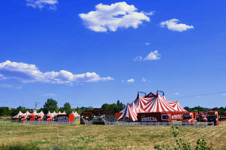 All of a great circus of Zavata family installed its representationsのeditorial素材