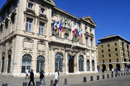 City hotel building -Mairie of Marseille, on the Vieux Port. dating from the Seventeenth and 1653 Pierre Gaspard Puget architects.のeditorial素材