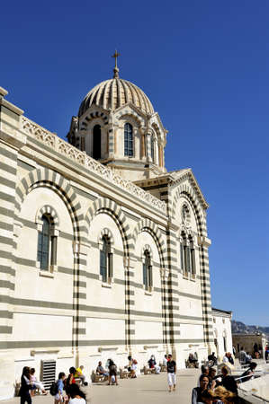 Basilica Notre Dame of the Guard Marseille known as the Good Motherのeditorial素材