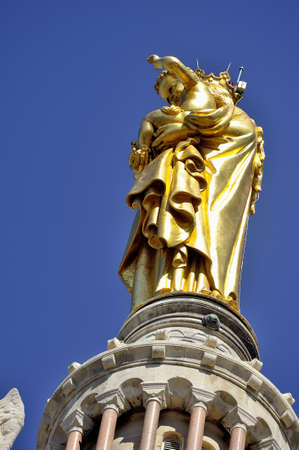 Basilica Notre Dame of the Guard Marseille known as the Good Motherの写真素材