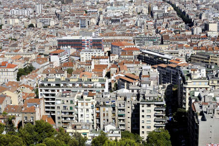 Aerial view of Marseille was taken from the top of Notre Dame de la Gardeの写真素材