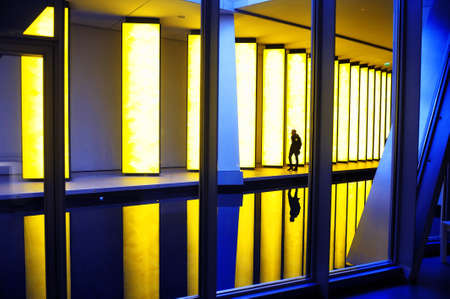 Museum of Contemporary Art of the Louis Vuitton Foundation created by the American architect Frank Gehry, the building is located Porte Maillot at the entrance of the Bois de Boulogne.のeditorial素材