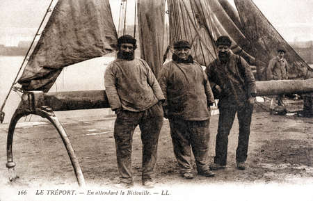 old postcard of The Treportのeditorial素材