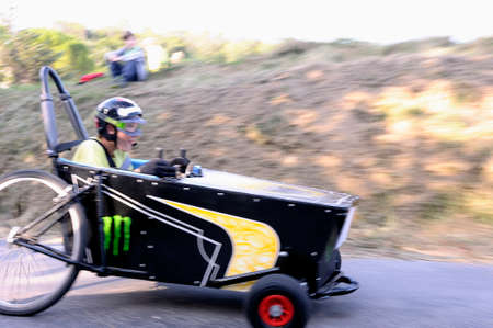soapbox race organized in the village of Tornac located in the French department of Gard.