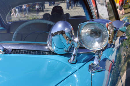 American car gathering at the mechanical pole of the town of Ales in the French department of Gard, Chevrolet Bel Airのeditorial素材