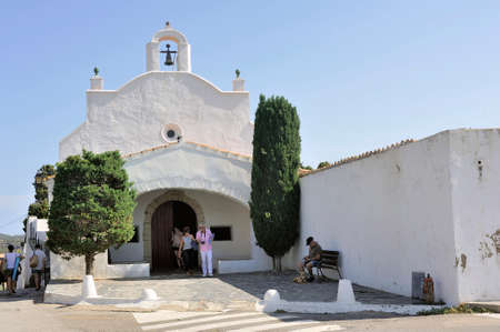 Small chapel of San Baldiri on the heights of Cadaques not far from the house of Salvadore Daliのeditorial素材