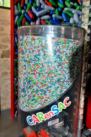 The candy machine room at the Haribo museum in Uzes in the French department of Gard