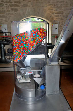 The candy machine room at the Haribo museum in Uzes in the French department of Gard