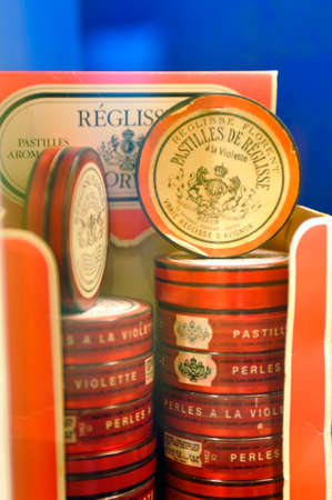 The old liquorice candies from the Haribo museum in Uzes in the French department of Gard