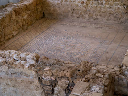 Mosaic floor in the Roman villa in Skala Kefalonia Greeceのeditorial素材