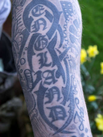 England arm tattooのeditorial素材