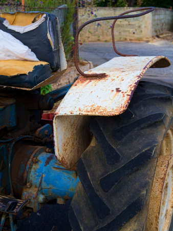 Rear view of a Lamborghini tractorのeditorial素材