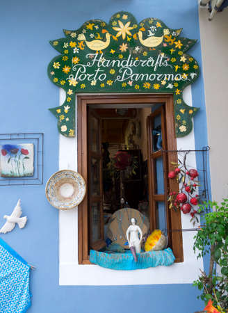 An artisan shop in the village of Fiskardo on the Island of Kefaloniaのeditorial素材