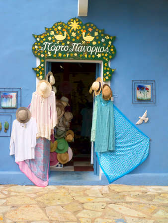 An artisan shop in the village of Fiskardo on the Island of Kefaloniaのeditorial素材