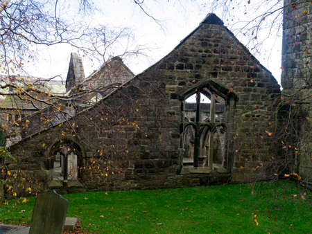 Old church of St. Thomas a Becket in Heptonstall in Yorkshireのeditorial素材