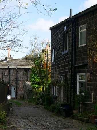 Weavers cottages in the village of Heptonstall in Yorkshire