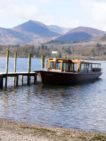 Cruise around Derwentwater in the Lake District town of Keswick in Cumbriaのeditorial素材
