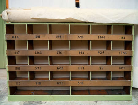 Queen street , shed numbered shelvingのeditorial素材