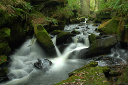 Healy Dell, fairies chapel, waterfallの写真素材